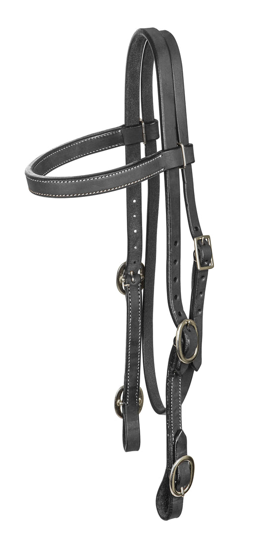 Tabelo Browband Headstall Buckle Ends - & Reins, Western Headstall, Tack Black HORSE