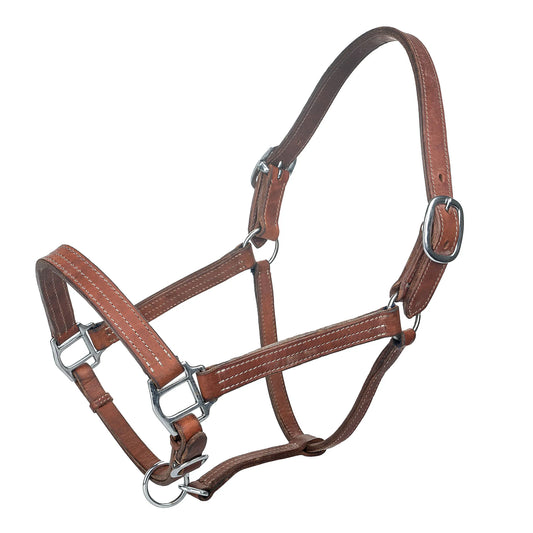 Tabelo Leather Halter w/ Adjustable Chin - Harness HORSE 1 for horses Western Tack, Halters, Halters