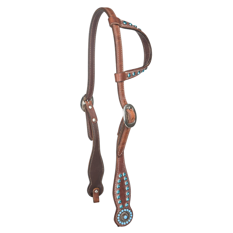 Tabelo Studded Ear Headstall - & Reins, Western Headstall, Tack Harness HORSE