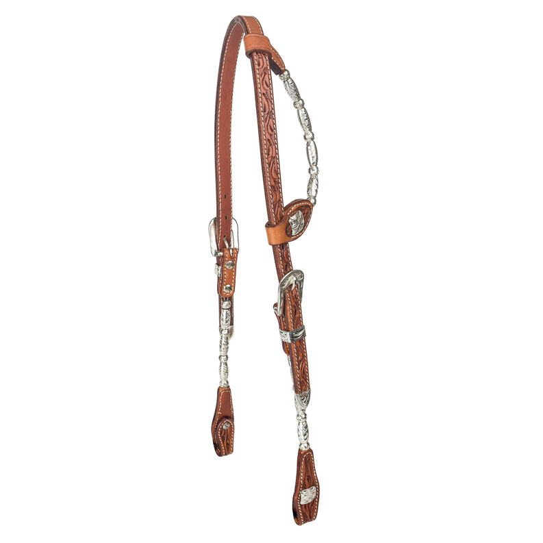 Tabelo One-Ear Show Headstall - Antique chestnut HORSE 1 for horses Western Tack, Headstall, &...