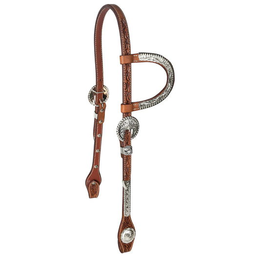 Tabelo One-Ear Show Headstall - Antique chestnut HORSE 1 for horses Western Tack, Headstall, &...