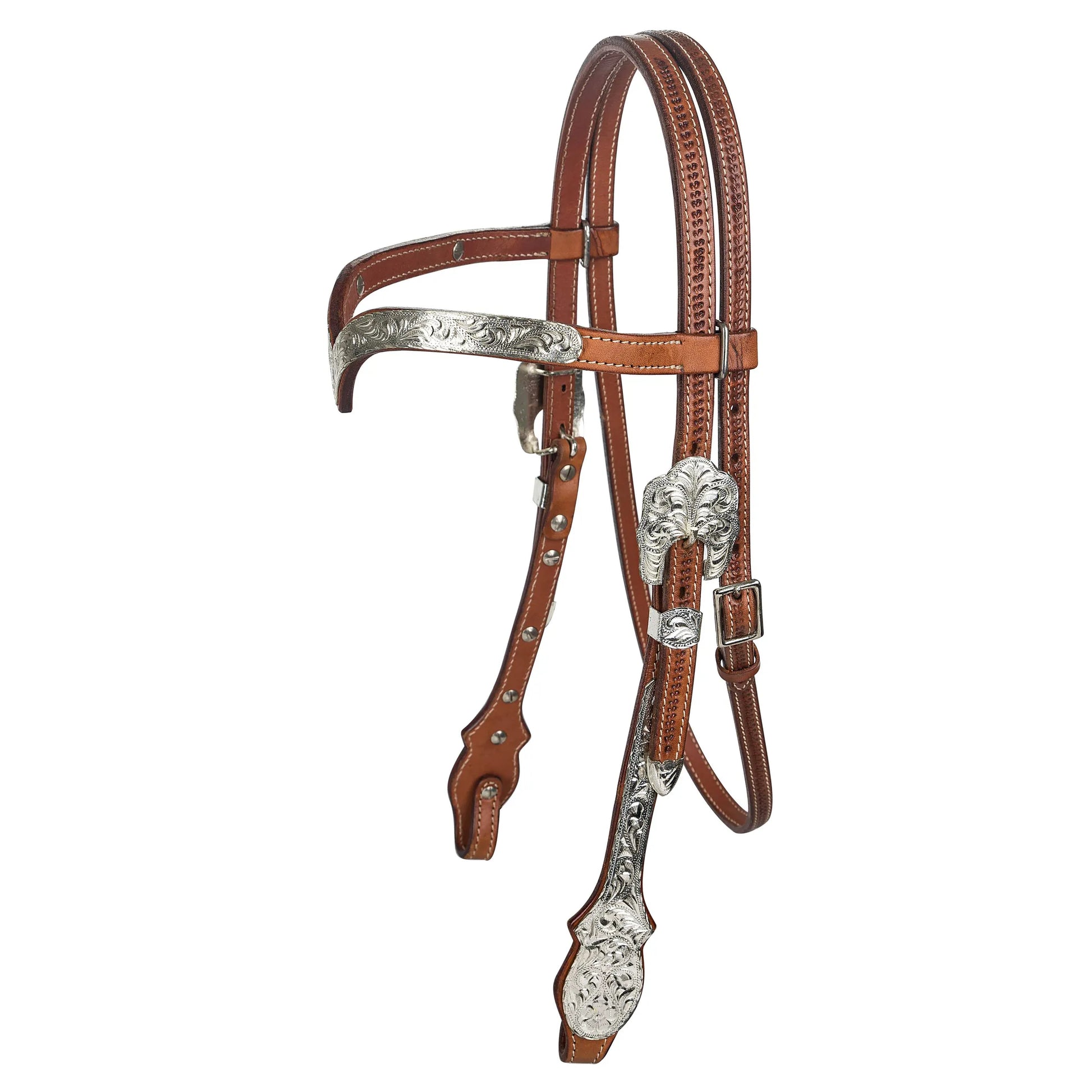 Tabelo V-Brow Show Headstall - & Reins, Western Headstall, Tack Antique chestnut HORSE