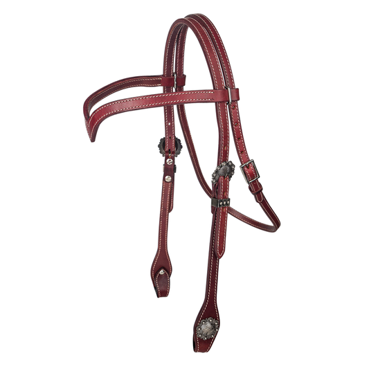 Tabelo V-Brow Headstall - & Reins, Western Headstall, Tack Brown HORSE