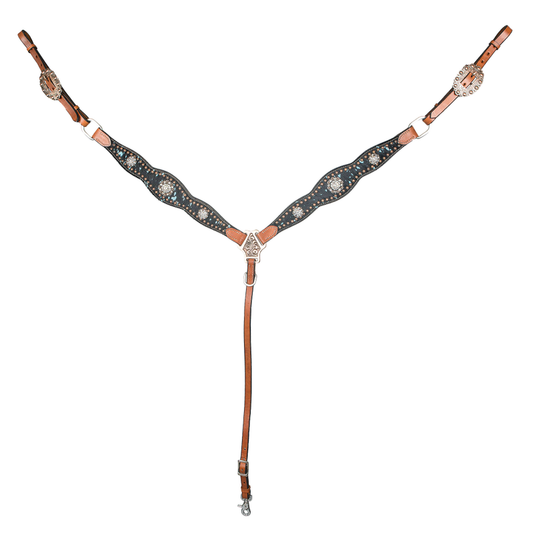 Tabelo Scalloped Breast Collar - Collars, Saddles & Accessories, Western Tack Brown HORSE