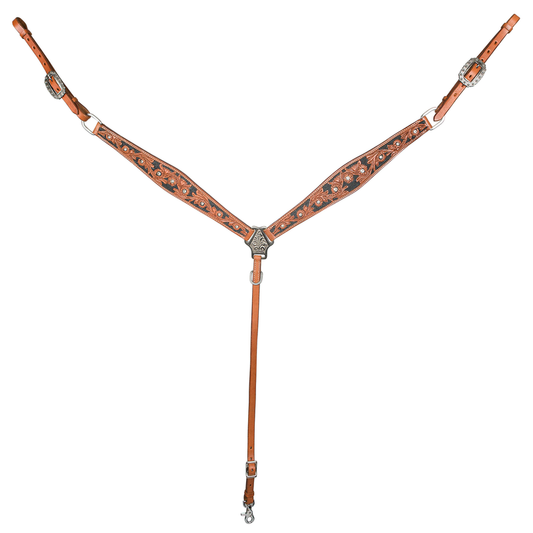 Tabelo Filagree Breast Collar w/ Studs - Antique chestnut HORSE 1 for horses Saddles & Accessories, Western Tack...