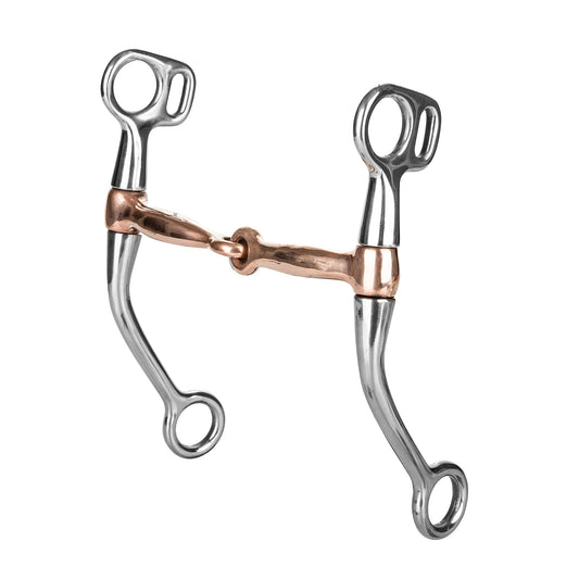 Tabelo SS Training Snaffle w/ Coppermouth - Stainless steel 5 1 for horses Western Tack, Bits, Bit Accessories