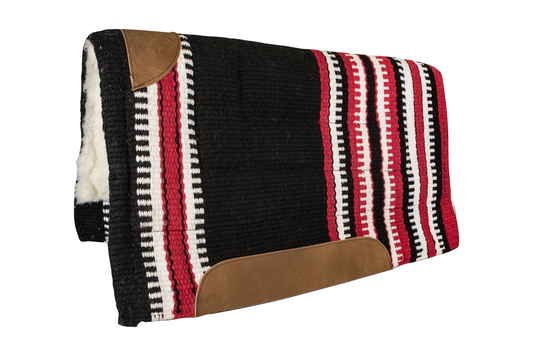 Tabelo Wool Show Pad w/ Zipper - Black 36 X 34 1 for horses Western Tack, Saddle Pads & Blankets,