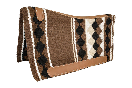 Tabelo Contoured Pad w/ Fortune Maker - Brown 36 X 34 1 for horses Western Tack, Saddle Pads & Blankets,