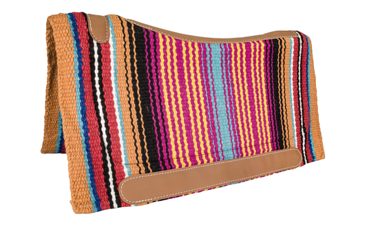 Tabelo Contoured Pad w/ Mayan Design - 36 X 34 1 for horses Western Tack, Saddle Pads & Blankets,