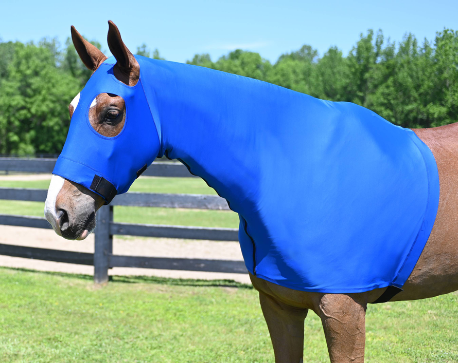 Tabelo StretchX Full Separating Zipper Slicker Hood - Royal X-LARGE (1400-1600LBS) 1 for horses Cooler Sheets, C...