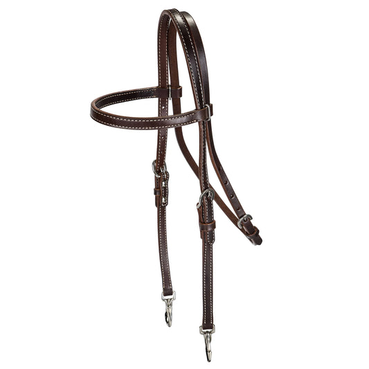 TABELO Browband Training Headstall - Brown HORSE 1 for horses Western Tack, Headstall, & Reins