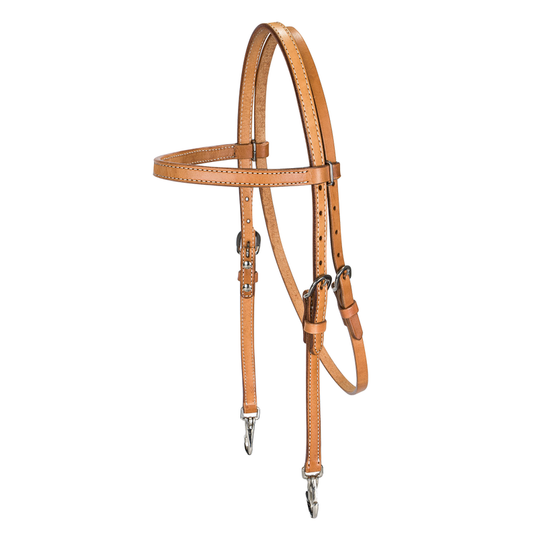 TABELO Browband Training Headstall - Brown HORSE 1 for horses Western Tack, Headstall, & Reins