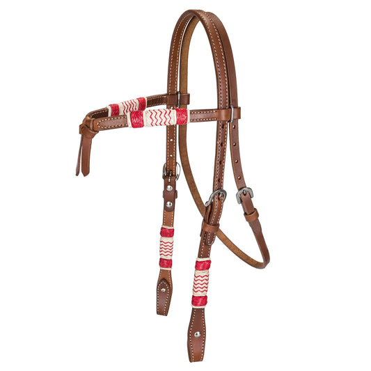 TABELO Cross Over Headstall with Rawhide - Harness HORSE 1 for horses Western Tack, Headstall, Headstall...