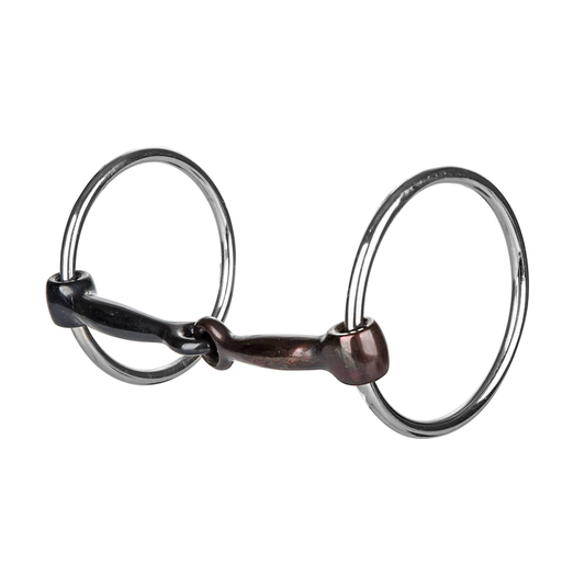 TABELO Offset Dee Snaffle Bit - Stainless steel 4 1/2" 1 for horses Western Tack, Bits, Accessories