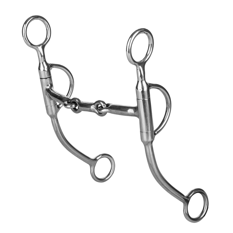 TABELO NSBA Cheeks Correction Bit - Brushed-steel 5" 1 for horses Western Tack, Bits, Accessories