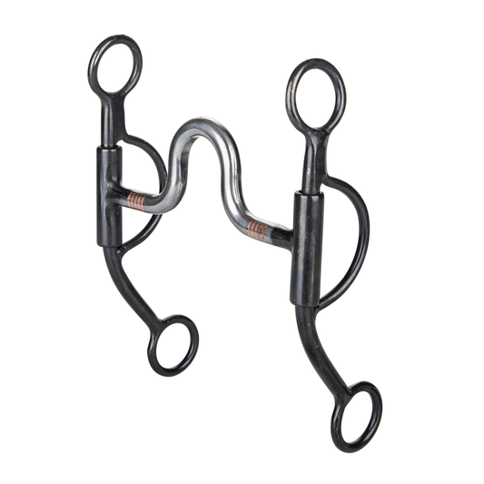 TABELO Thick Snaffle Offset Dee Bit - Stainless steel 5" 1 for horses Western Tack, Bits, Accessories