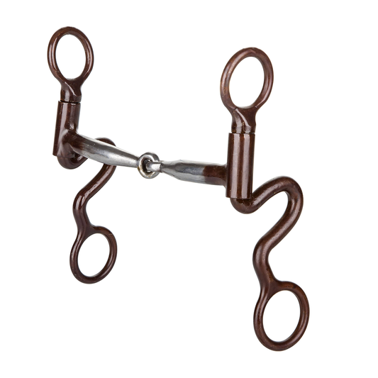 TABELO S-Shank Smooth Snaffle Bit - Brown 5" 1 for horses Western Tack, Bits, Accessories