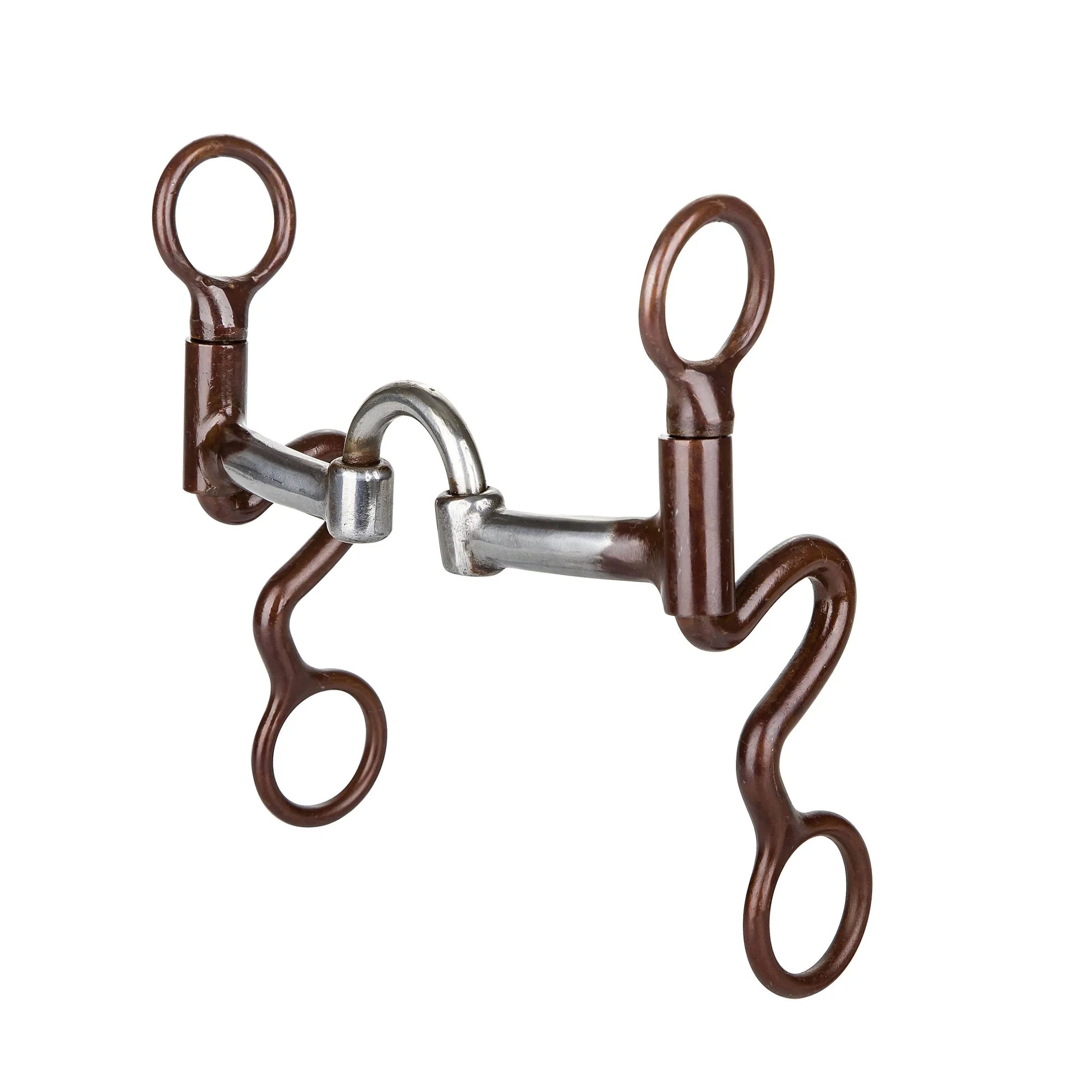 TABELO S-Shank Low Port Correction Bit - Brown 5" 1 for horses Western Tack, Bits, Accessories