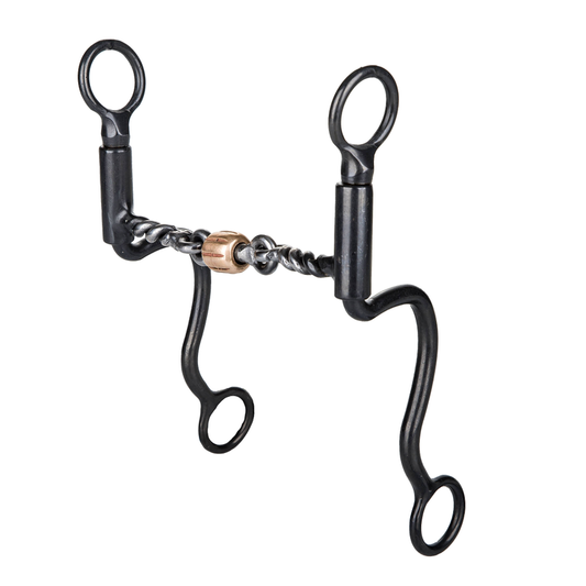 TABELO Cavalry Twisted Wire Cricket Bit - Black steel 5" 1 for horses Western Tack, Bits, Accessories