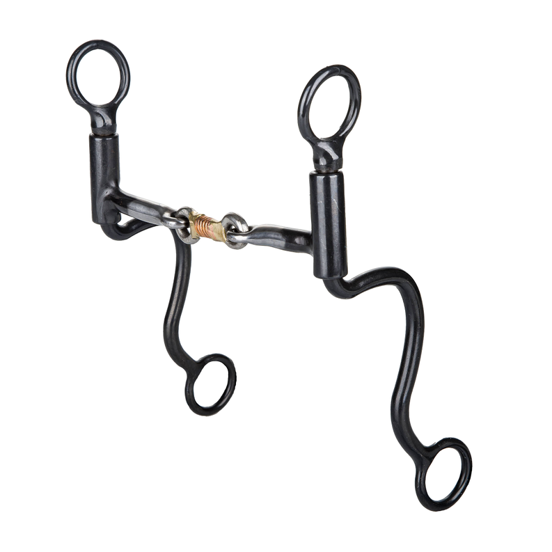 TABELO Cavalry Dogbone Bit - Black steel 5" 1 for horses Western Tack, Bits, Accessories