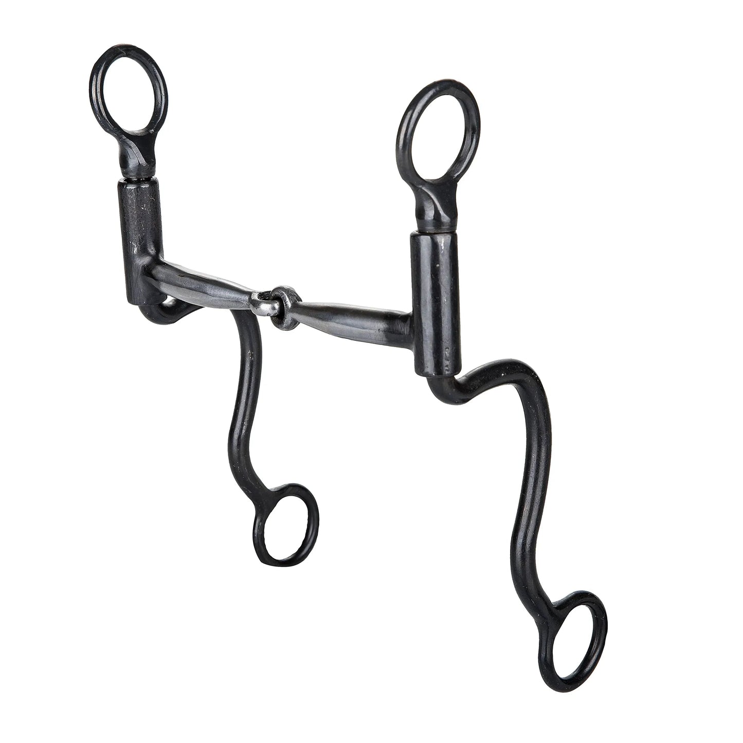 TABELO Cavalry Snaffle Bit - Black steel 5" 1 for horses Western Tack, Bits, Accessories