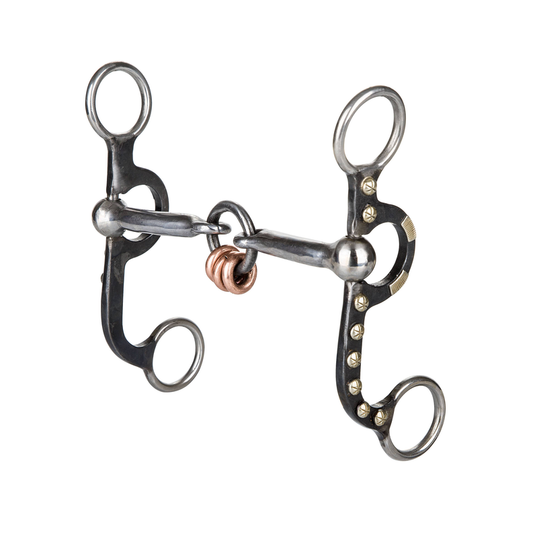 TABELO Argentine 3-PC Snaffle Bit - Light black 5" 1 for horses Western Tack, Bits, Accessories