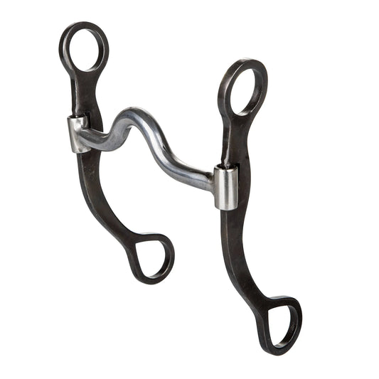 TABELO Plain Cheeks Medium Port Bit - Light black 5" 1 for horses Western Tack, Bits, Accessories