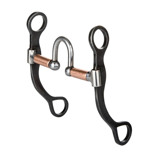 TABELO Plain Cheeks Low Port Correction Bit - Light black 5" 1 for horses Western Tack, Bits, Accessories