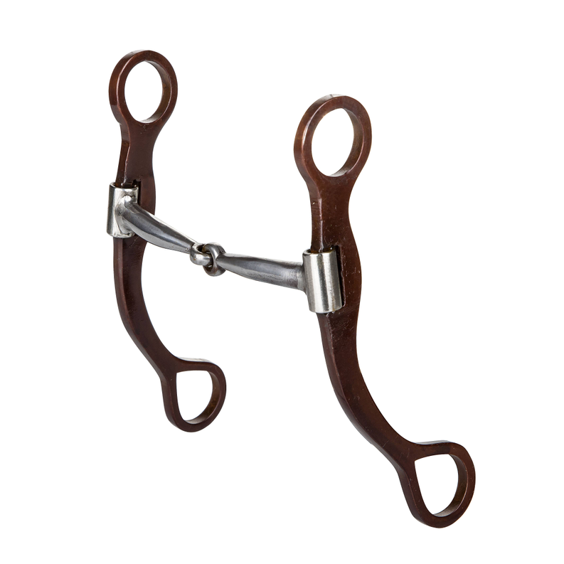 TABELO Plain Cheeks Snaffle Bit - Antique 4 5/8" 1 for horses Western Tack, Bits, Accessories