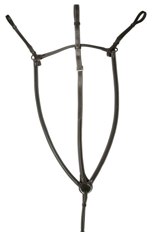 Da Vinci Plain Raised Breastplate Martingale with Standing Attachment - Dark brown HORSE 1 for horses Martingale...