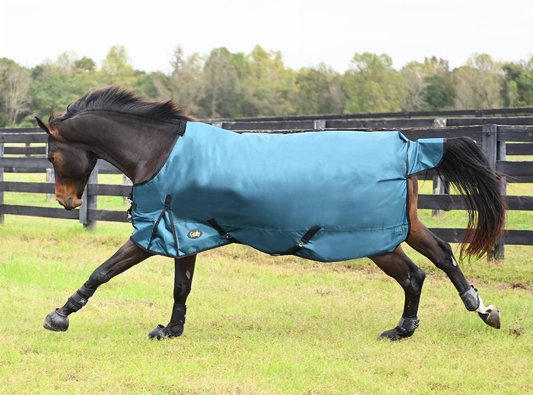 Gatsby Premium 1680D Waterproof Turnout Sheet - Teal 84" 1 for horses Turnouts, Blankets, Horse Clothing