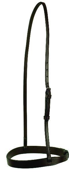 Gatsby Flat Leather Caveson - Havanna HORSE 1 for horses Western Tack, Headstall, Headstall & Reins