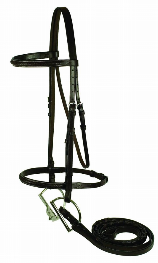 Gatsby Braided Raised Bridle - Bridles & Reins, English Bridles, Tack Havanna COB