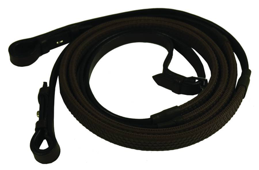 Gatsby Rubber Reins - Havanna 5/8 HORSE 1 for horses Bridles & Reins, English Tack