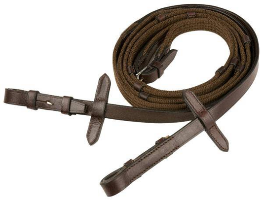 Gatsby Cotton Web Reins - Bridles & Reins, English Tack, Havana HORSE High quality, durable, perfect for equestrian needs