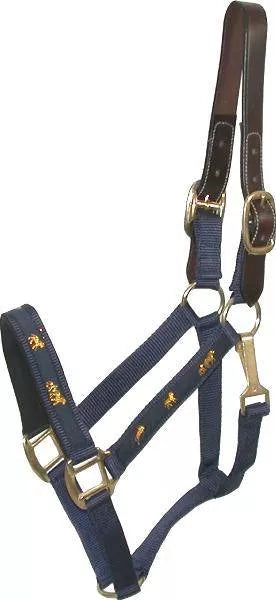 Gatsby Nylon Breakaway Halter with Horse Overlay & Snap