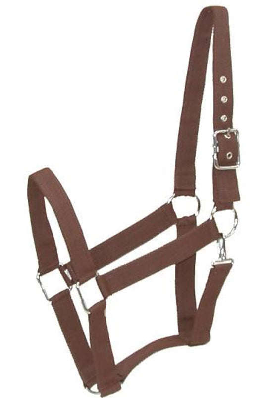 Gatsby Nylon Draft Halter with Snap - Brown 1 for horses English Tack, Halters & Leads,