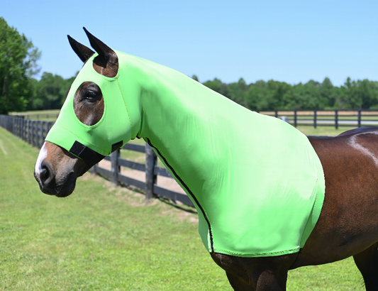 GATSBY StretchX Full Separating Zipper Slicker Hood - Lime green X-LARGE (1400-1600LBS) 1 for horses Coolers, Sl...