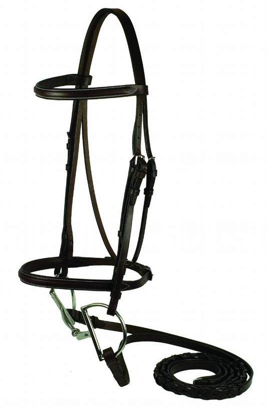 Gatsby Square Raised Bridle - Havanna OVERSIZE 1 for horses English Bridles, Bridles & Reins, Tack