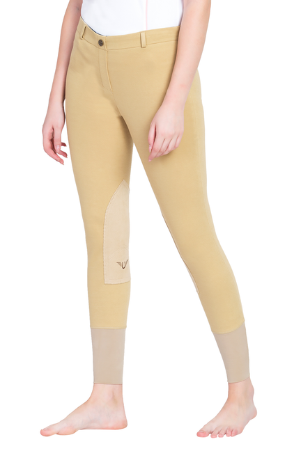 TuffRider Ladies Pull-On Knee Patch Breeches - Light tan 34 1 for equestrians Apparel & Gear, Tights,...