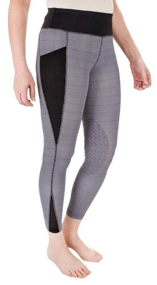 Tuffrider Minerva Houndstooth Tights - Black/white L 1 for equestrians Apparel & Gear, Breeches Tights, Women'...