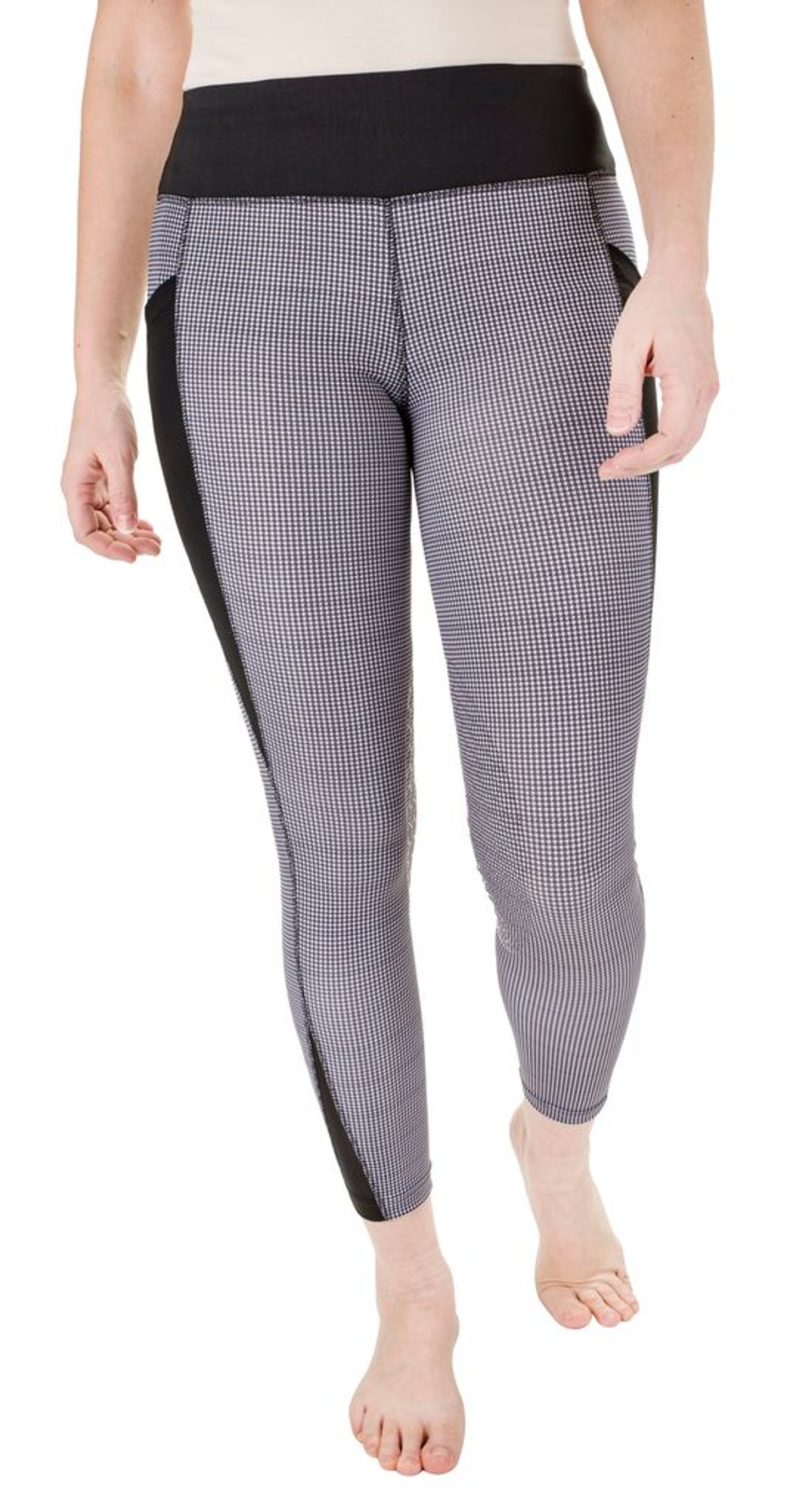 Tuffrider Minerva Houndstooth Tights - Black/white L 1 for equestrians Apparel & Gear, Breeches Tights, Women'...