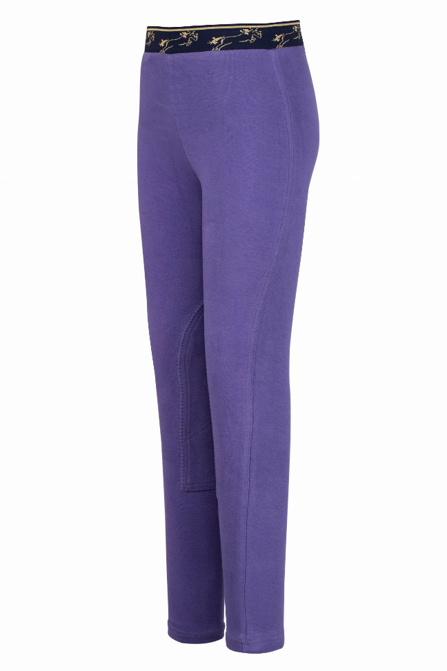 TuffRider Children's Cotton Schoolers Riding Tights - deep purple 6 1 for equestrians Breeches & Tigh...