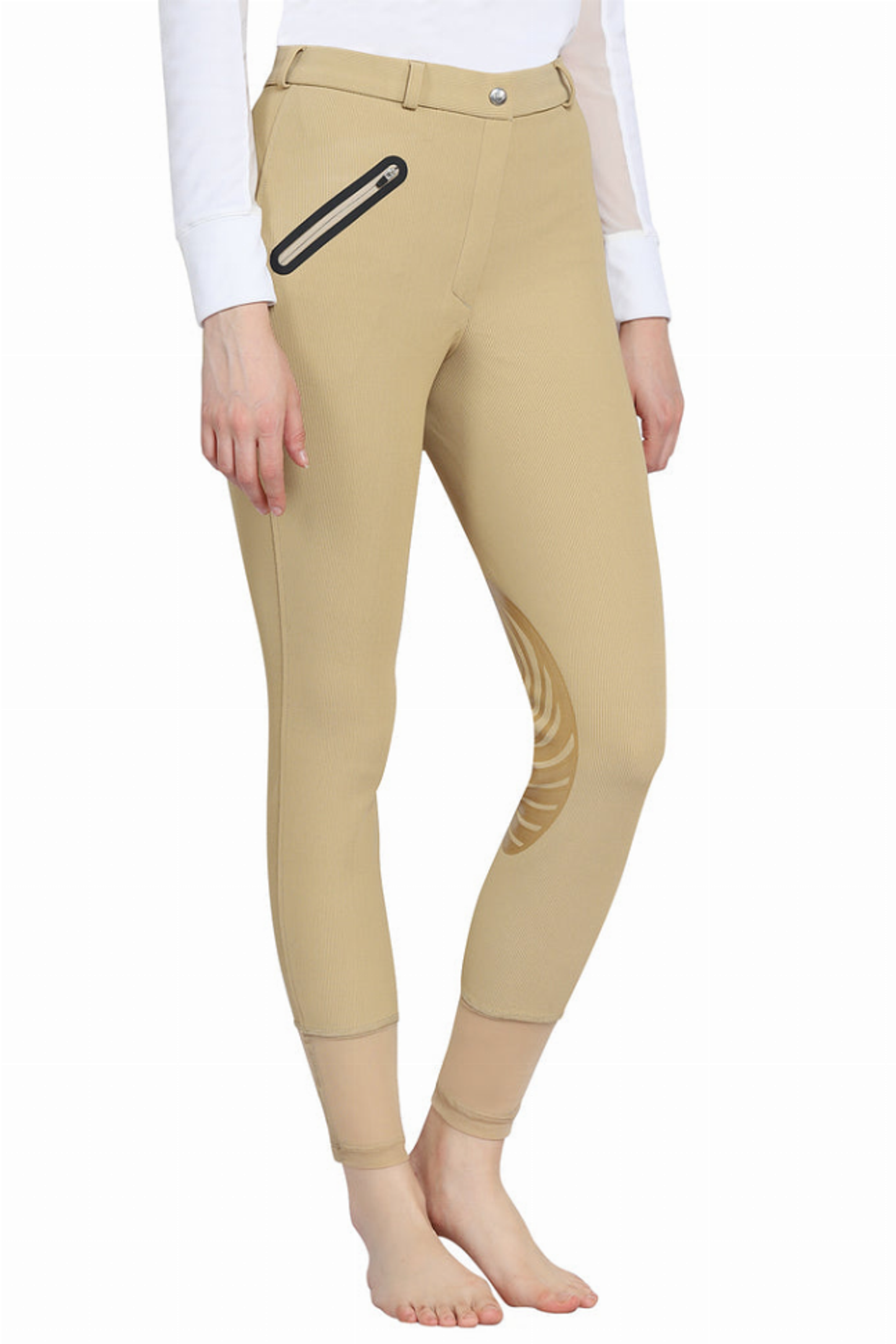 Tuffrider Tiffany Ribbed Breech With Silicone Knee Patch