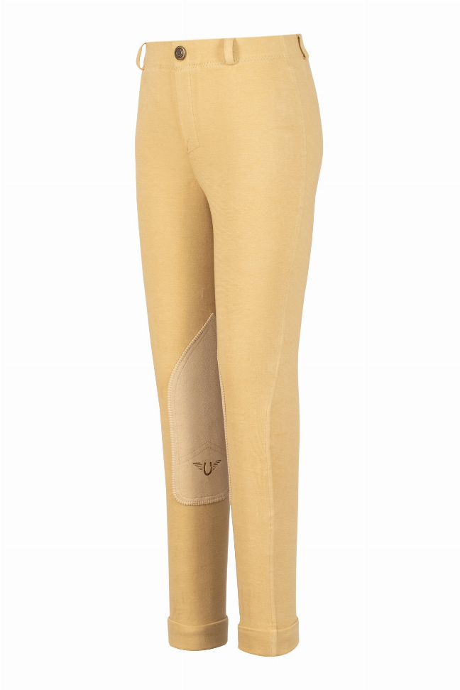 TuffRider Children's Cotton Pull-On Jodhpurs - Tall Light tan 6 1 for equestrians Apparel & Gear, Breeches Tights