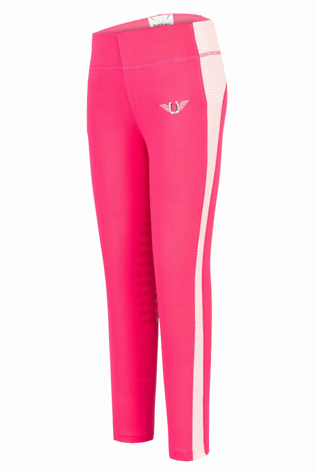 TuffRider Children's Ventilated Schooling Riding Tights - Hot pink w/ XS 1 for equestrians Breec...