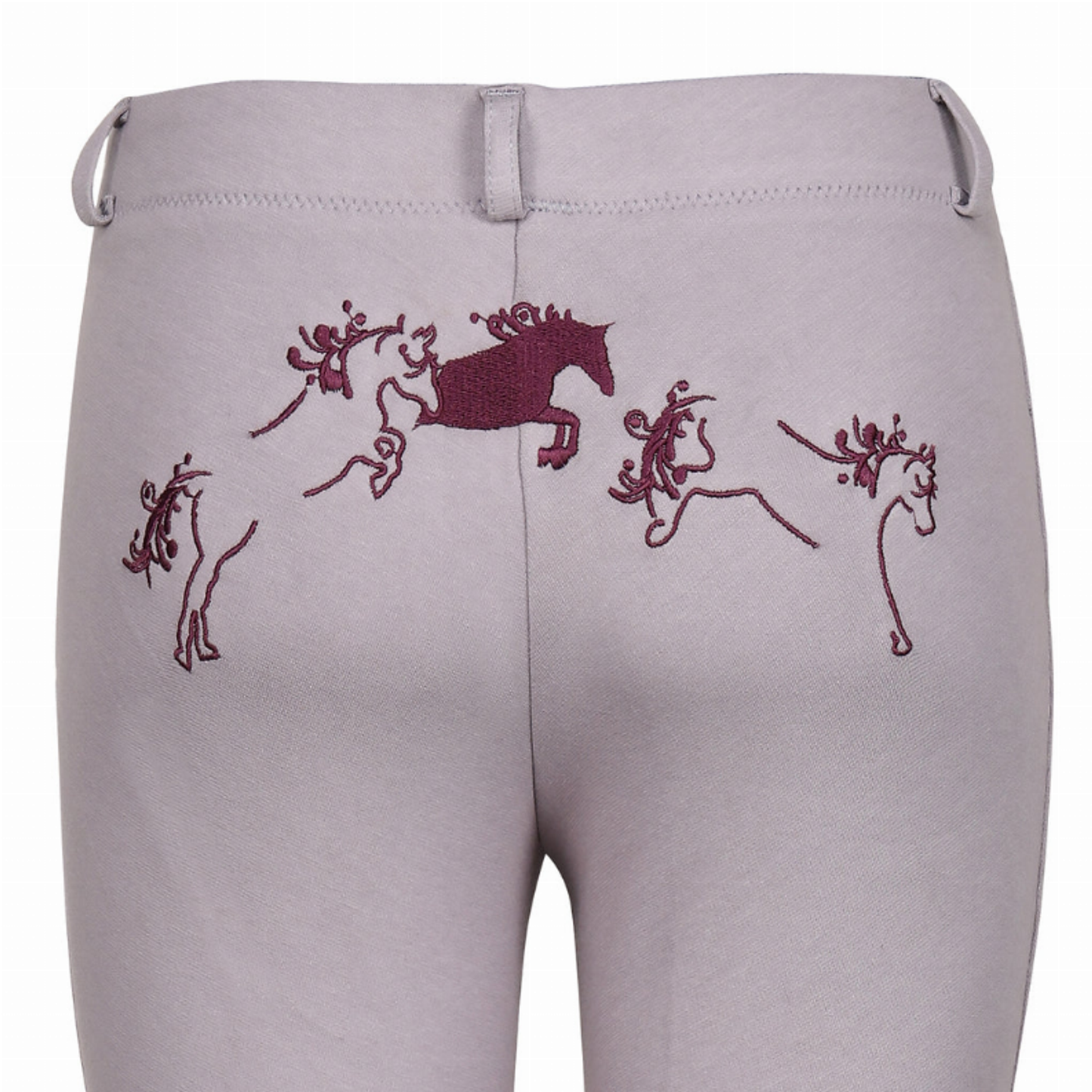 TuffRider Children's Whimsical Horse Embroidered Pull-On Jodhpurs - Lilac gray 6 1 for equestrians Apparel & Gea...