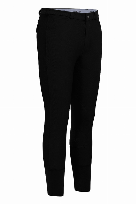 Tuffrider Men's Long Ribb Knee Patch Breeches - Black 46 1 for equestrians Breeches, Apparel & Gear, Breec...