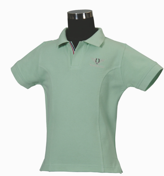 TuffRider Children's Polo Sport Shirt - Mist green L 1 for equestrians Apparel & Gear, Short Sleeve Shirts, Shirts