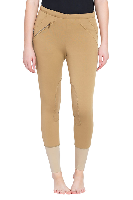 TuffRider Ladies Unifleece Pull-On Winter Breeches - Sand 34 1 for equestrians Apparel & Gear, Tights...